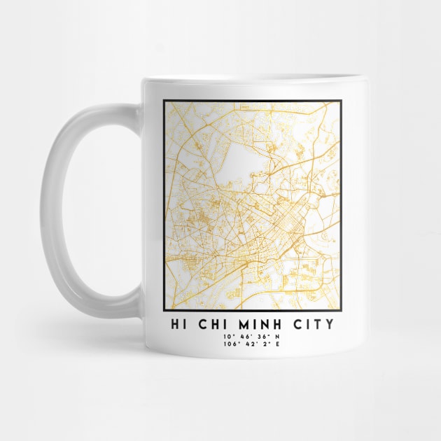 HI CHI MINH CITY STREET MAP ART by deificusArt